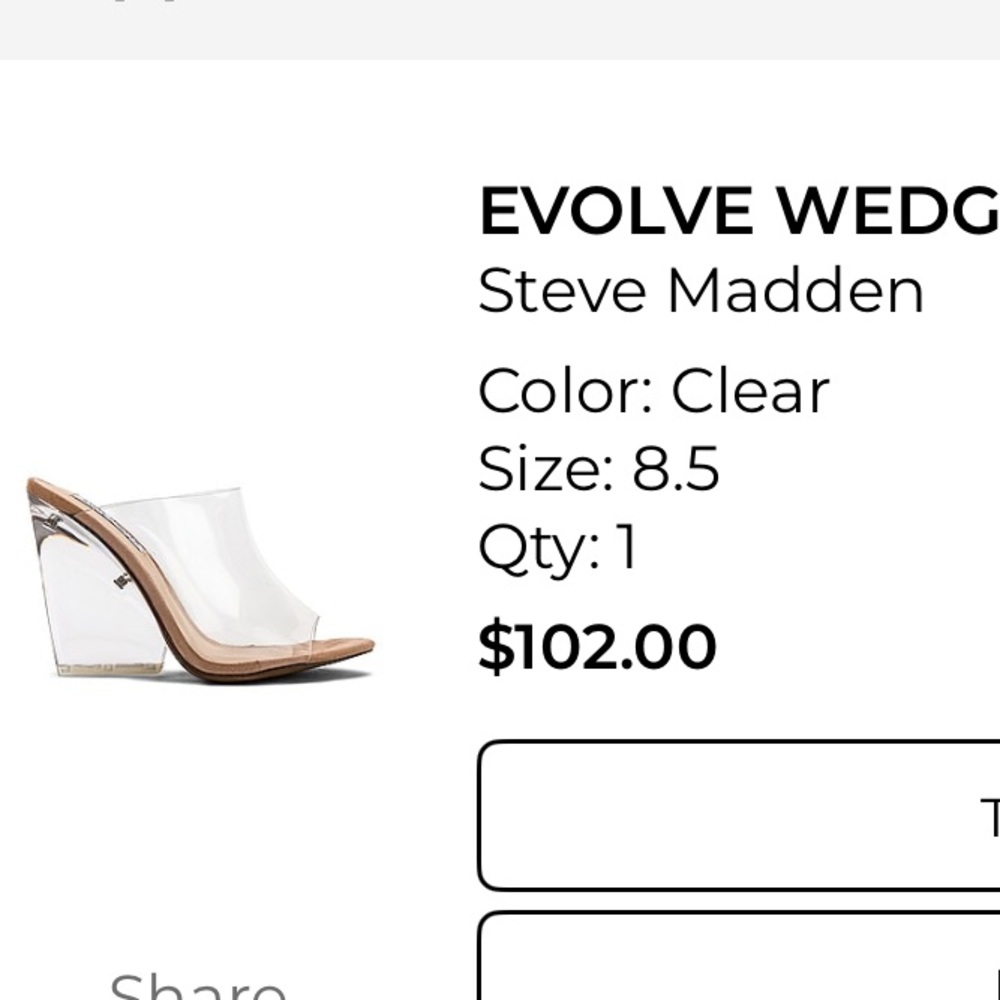 Steve Madden Clear Evolve Wedges